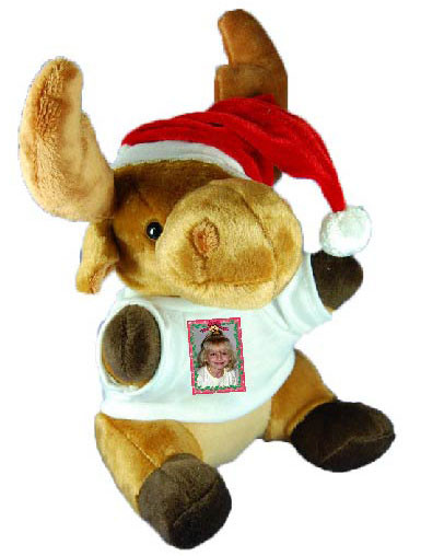 Elch mit bedrucktem T-Shirt