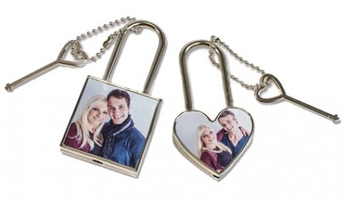 Liebesschloss bedruckt nach Wunsch