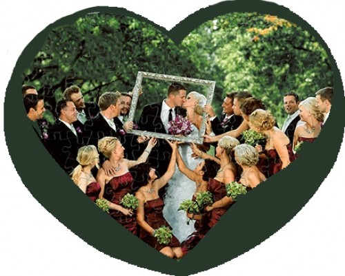 Puzzle im Herzform mit Fotodruck