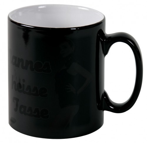 Zaubertasse schwarz personalisiert